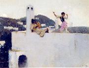 John Singer Sargent Sargent  Capri painting